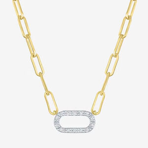 Necklace & Bracelet lab created White Diamond 14K Gold Over Silver (G-H / I1-12)